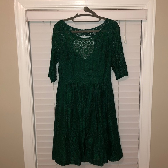 sundance sweep of lace dress Wholesale MOQ6 Lace Cutout Surplice Half Sleeve Dress main image 1